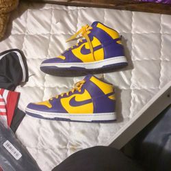 Yellow And Purple Jordans 1 