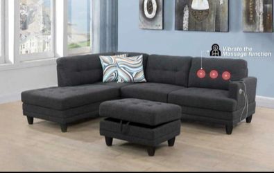 New Sectional & storage Ottoman
