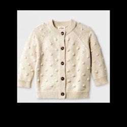 Cat & Jack baby bobble ivory cardigan 18