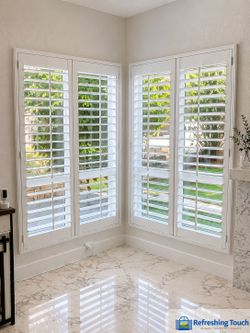 Persianas Tipo Plantation, Madera, PVC, Medidas, Instalacion Profesional 909‑681‑7003