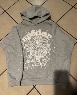 Gray sp5der hoodie