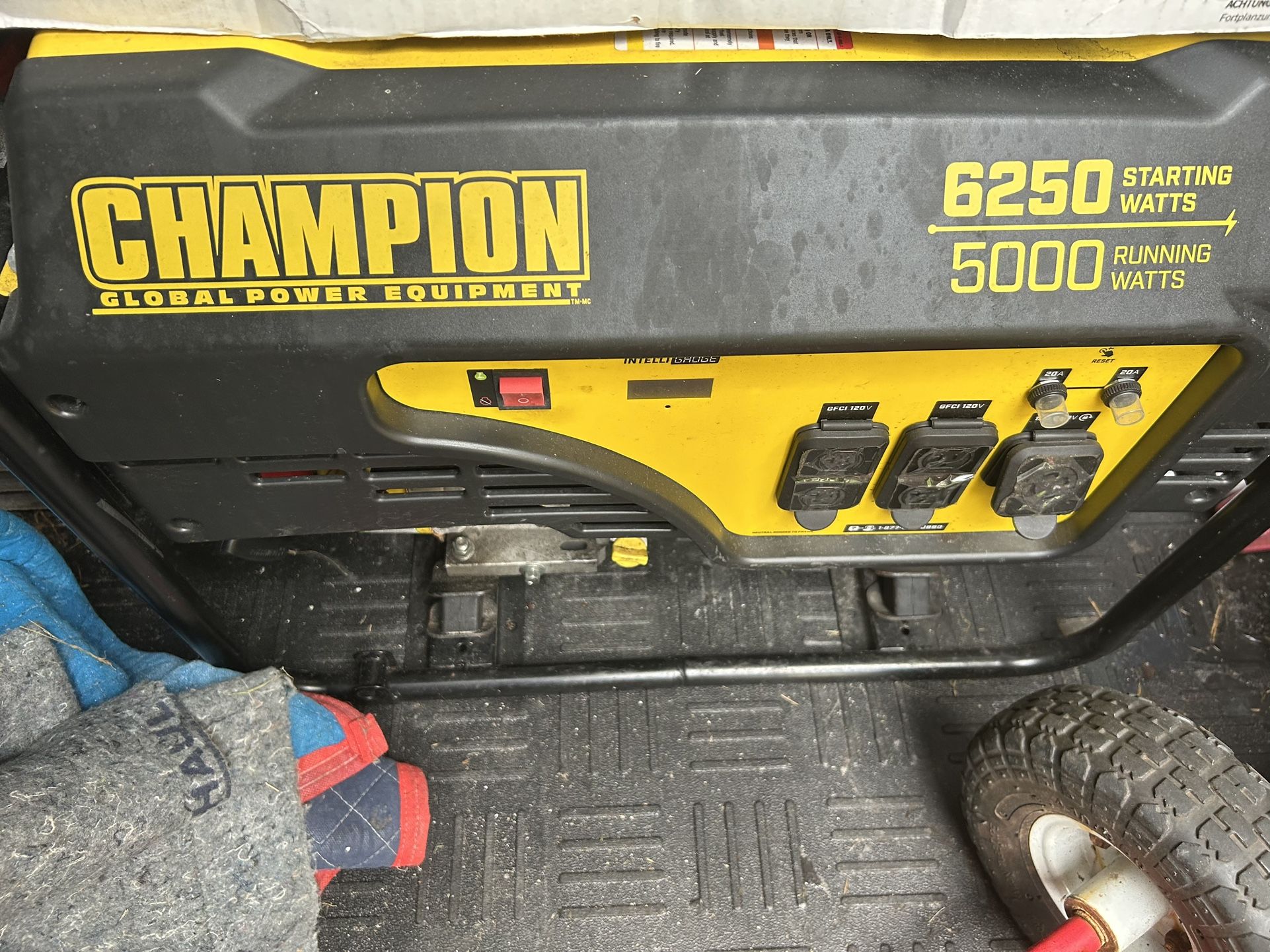 Champion Generator 6250 For Sale In Perfect Condition