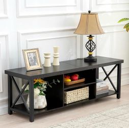 Black Modern TV Stand Media Console