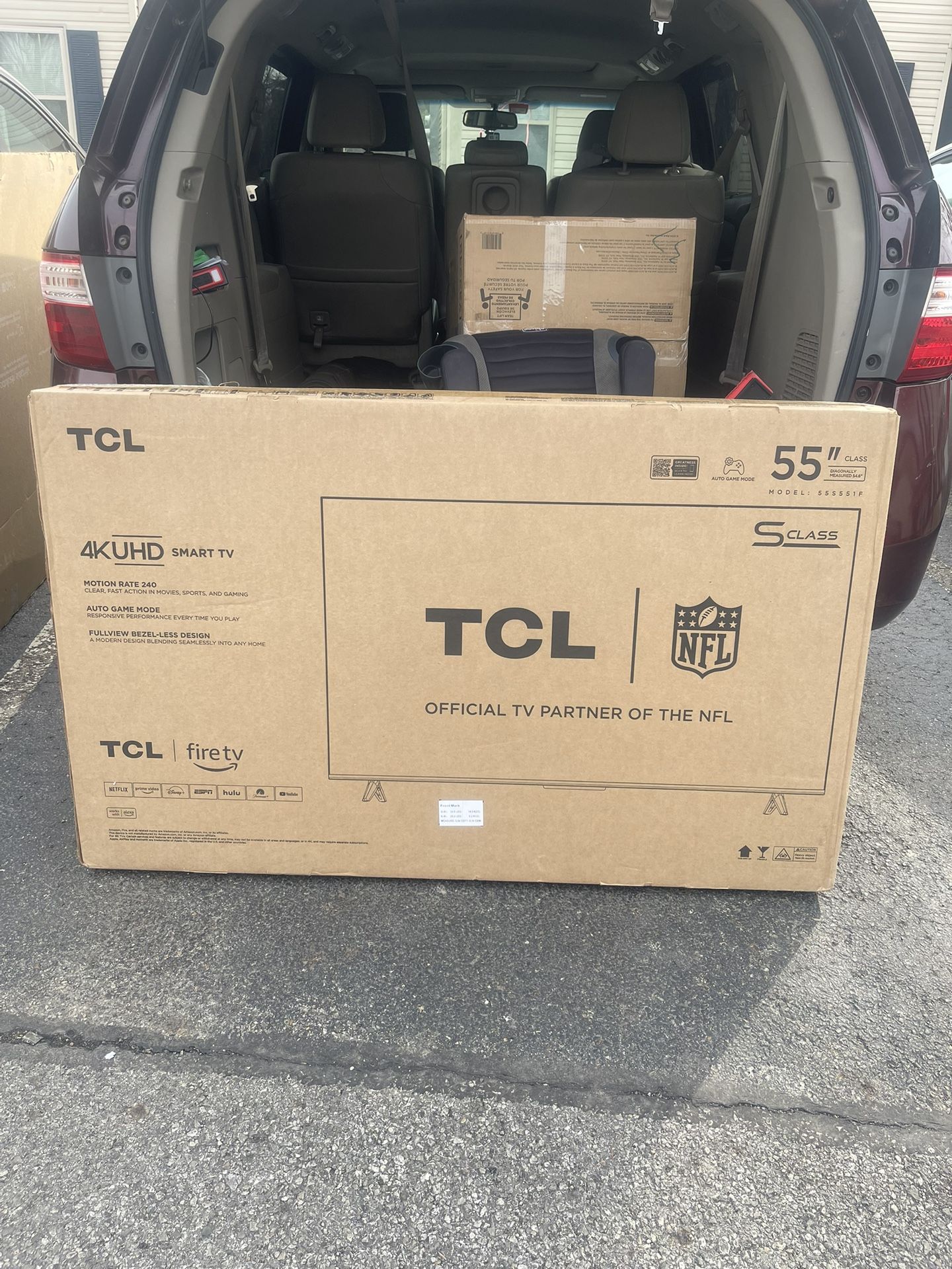 TCL 55-Inch Class S5 UHD 4K LED Smart TV with Fire TV (55S551F, 2024 Model), Dolby Vision, HDR PRO+, Dolby Atmos, Alexa Built-in with Voice Remote, Ap