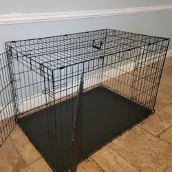 New! 48"x30"x33 2 Door Xxl'xxxl Up To 125lbs Dog Crate Folds Flat Includes Tray Jaulas De Mascota Dog Cage Kennel