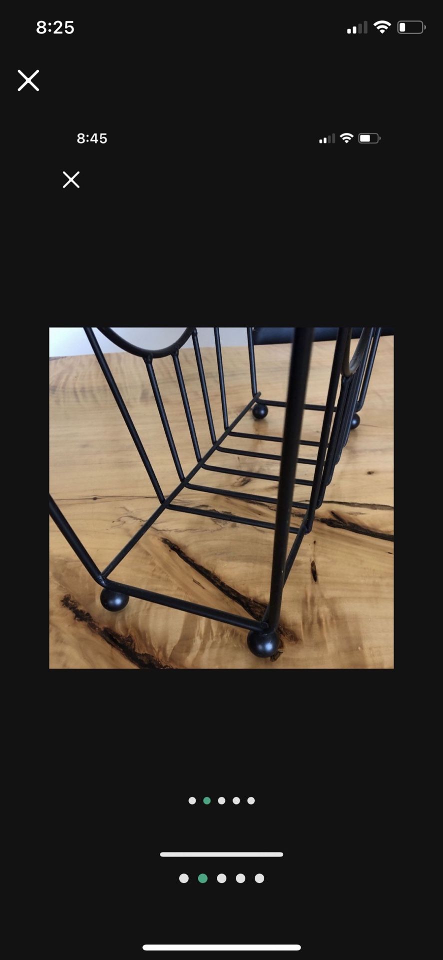 Mid-Century Metal Magazine Rack/Holder