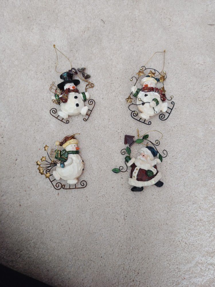 Four Heavy Duty Xmas Ornaments