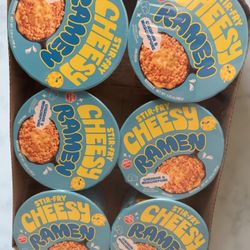 Cheesy Stir-Fry Ramen (Bowl) – Cheddar & Mascarpone Flavor | Creamy & Savory Korean Instant Noodles | 3.53 oz (Pack of 6)