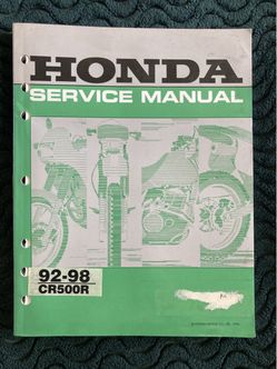 Service shop manual for honda CR500