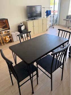 Dining Table Set 4 Chairs
