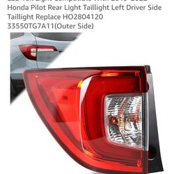 LED Tail Light Compatible With 2019-2022 Honda Pilot Rear Light Taillight Left Driver Side Taillight Replace HO 33550TG7A11(Outer Side)