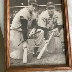 Ted Williams and Bobby Doerr Autographed Framed Picture 