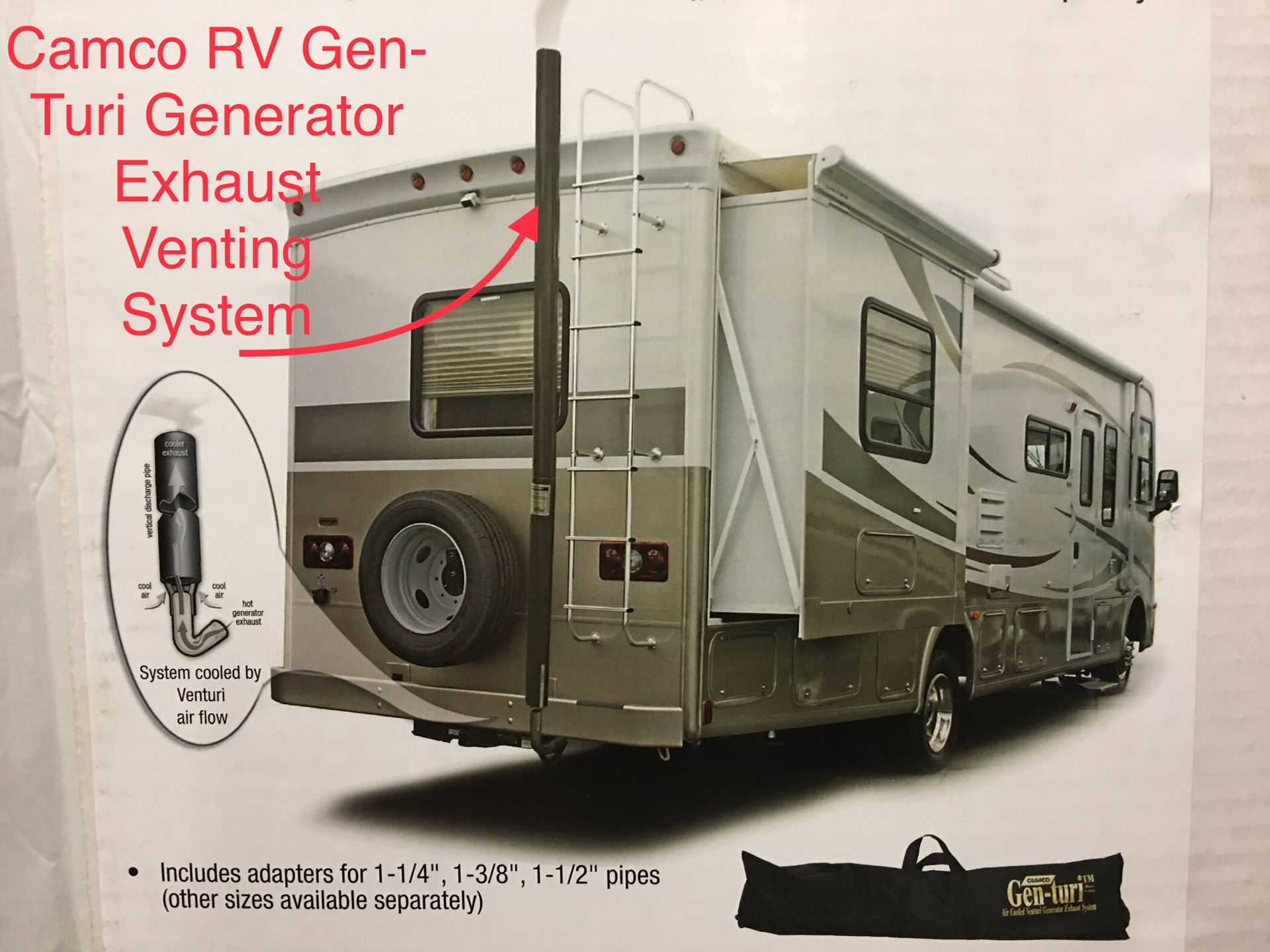 Camco #44461 RV Gen-Turi Generator Exhaust Venting System