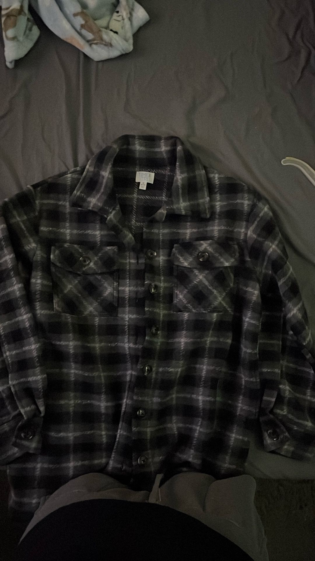 Black Plaid Thick Jacket