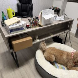 Metal Base Writing Desk