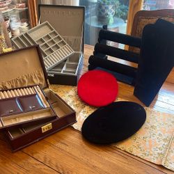 Jewelry Boxes And Bracelet Necklace Display Set 