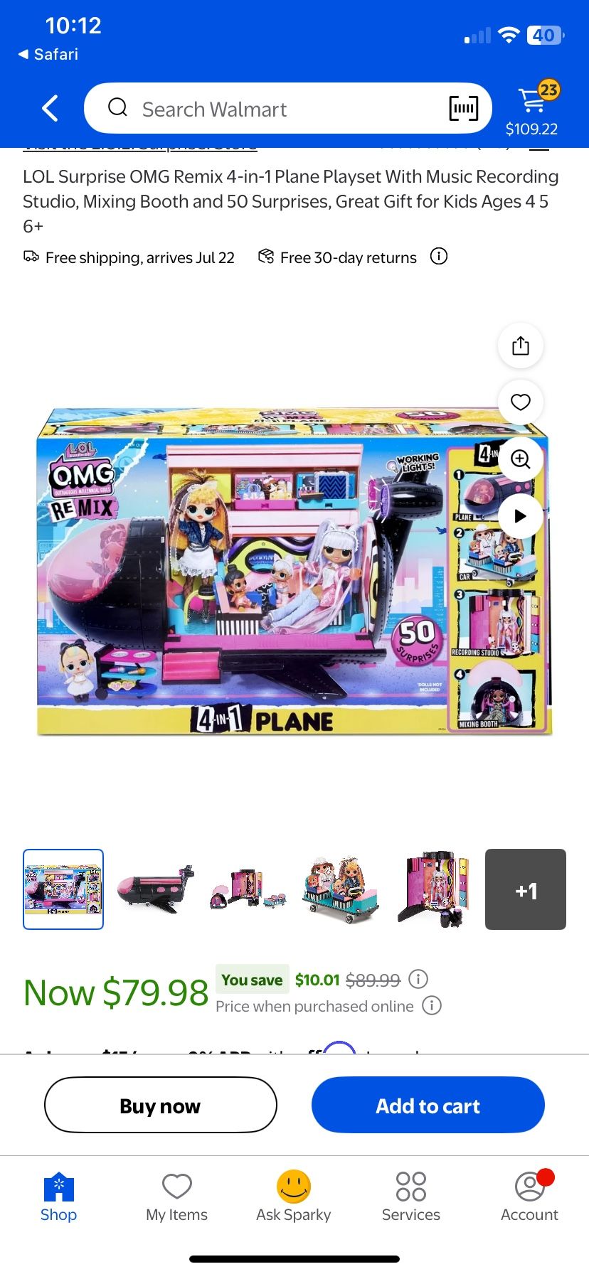  LOL Surprise OMG Remix 4-in-1 Plane Playset With Music Recording Studio, Mixing Booth and 50 Surprises, G
