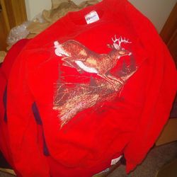 Sweatshirt Minnesota deer  Lake In Woods Adult Size 38-40