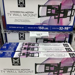 Member’s Mark Full Motion Wall Mount 32-98”