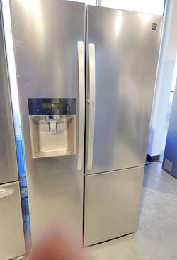 Kenmore Side By Side Stainless Steel Refrigerator Fridge
