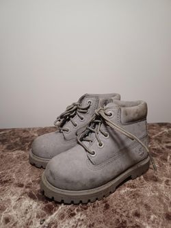 Timberland 6 Inch Classic 11800 Toddlers Boots Shoes Gray Leather Hiking M Sz 7