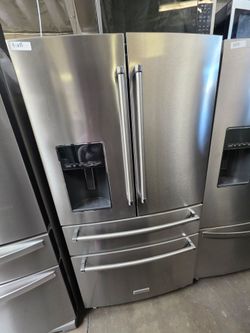 KITCHENAID 4 DOOR STAINLESS STEEL REFRIGERATOR