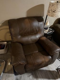 Brown Leather Recliner Chair