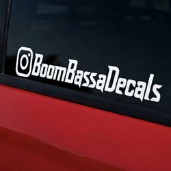 Custom Username Handle Decal Personalized Name Car Sticker
