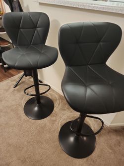 Black Bar Stools - set