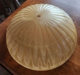 Vintage Glass Ceiling Light Shade, 15" in Diameter