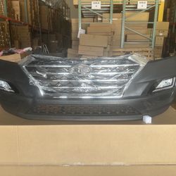 2019 2020 2021 Hyundai Tucson Complete Front Bumper Assembly With Grilles And Foglights 