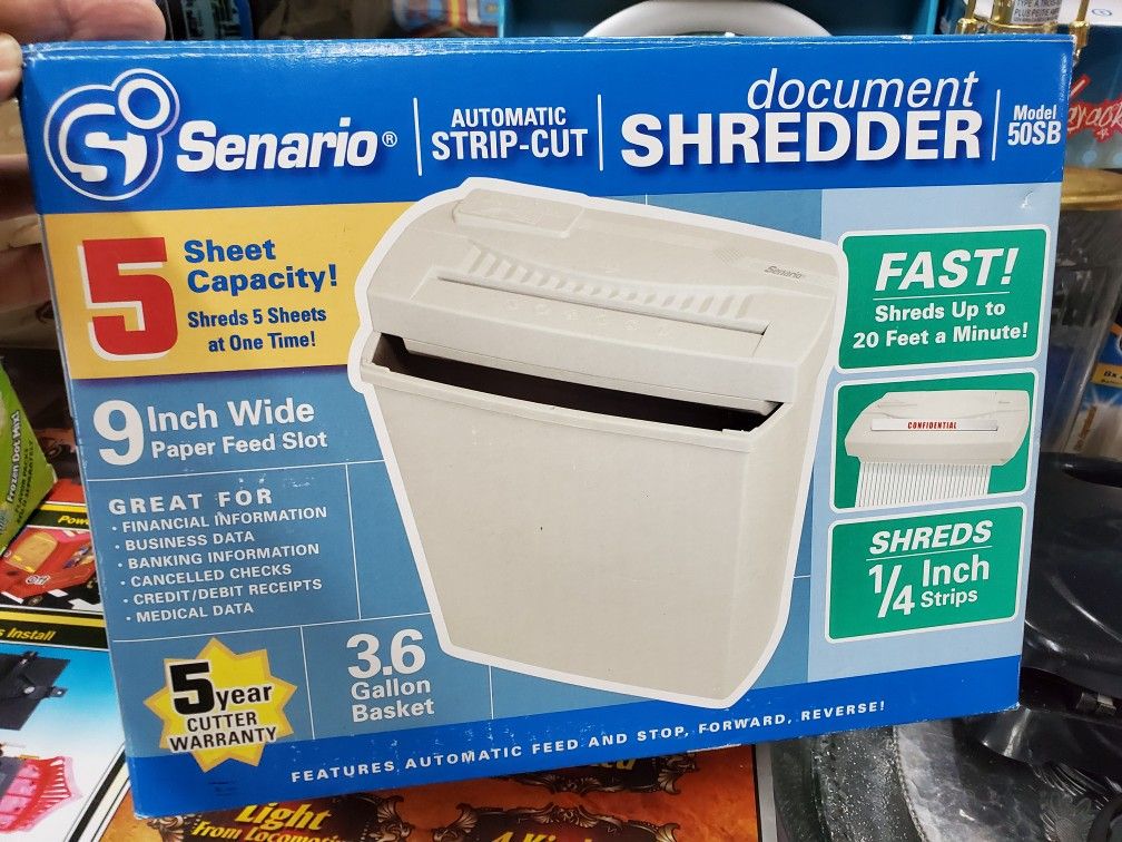 senario document shredder model 50sb ( ask for shipping cost)