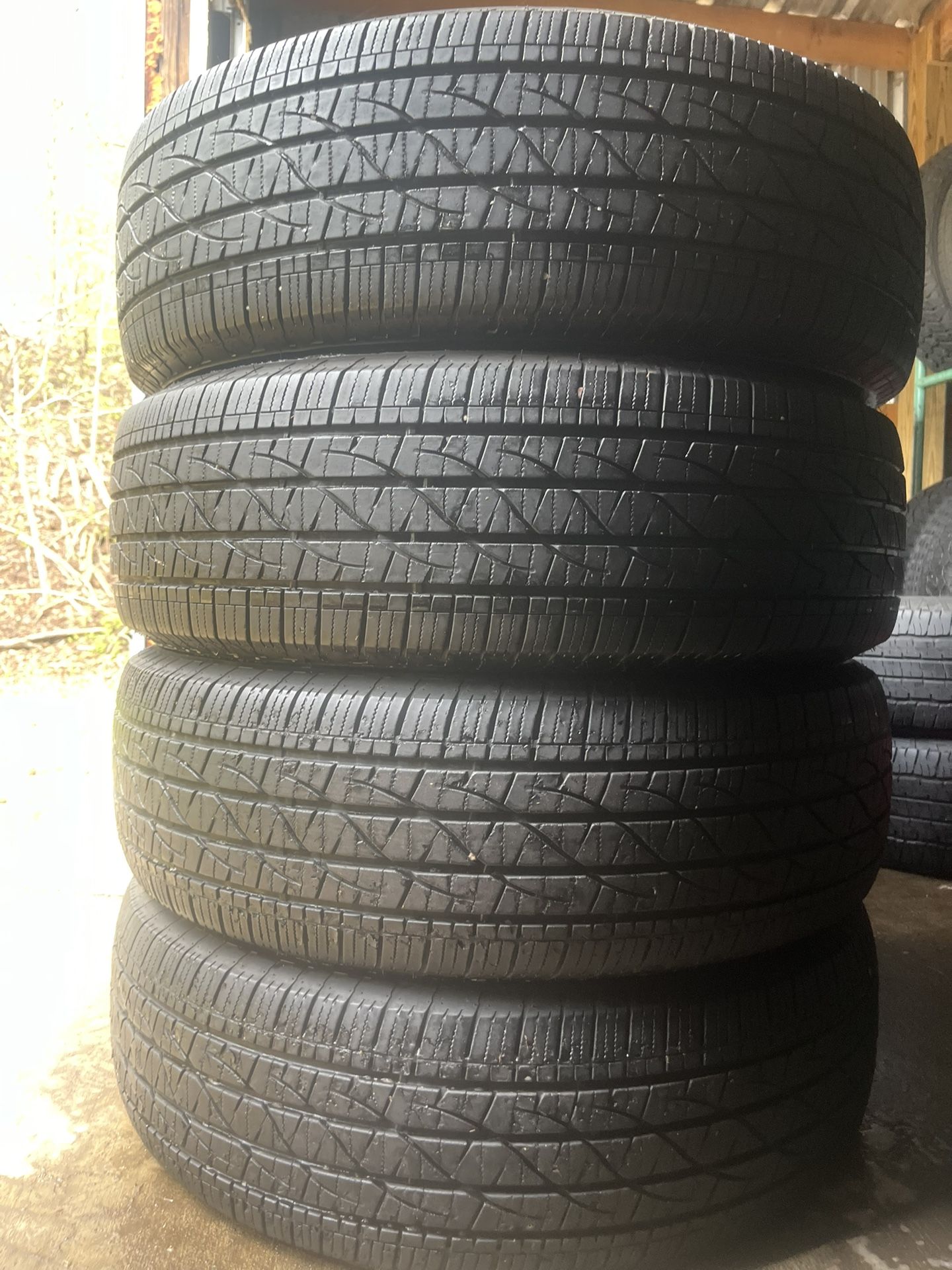 265 70 17 FIRESTONE DESTINATION Approx 100% tread $300 for the set