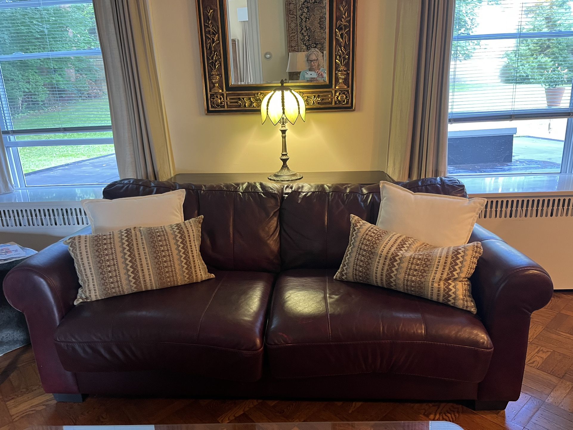 Leather Couch - Queen Sleeper