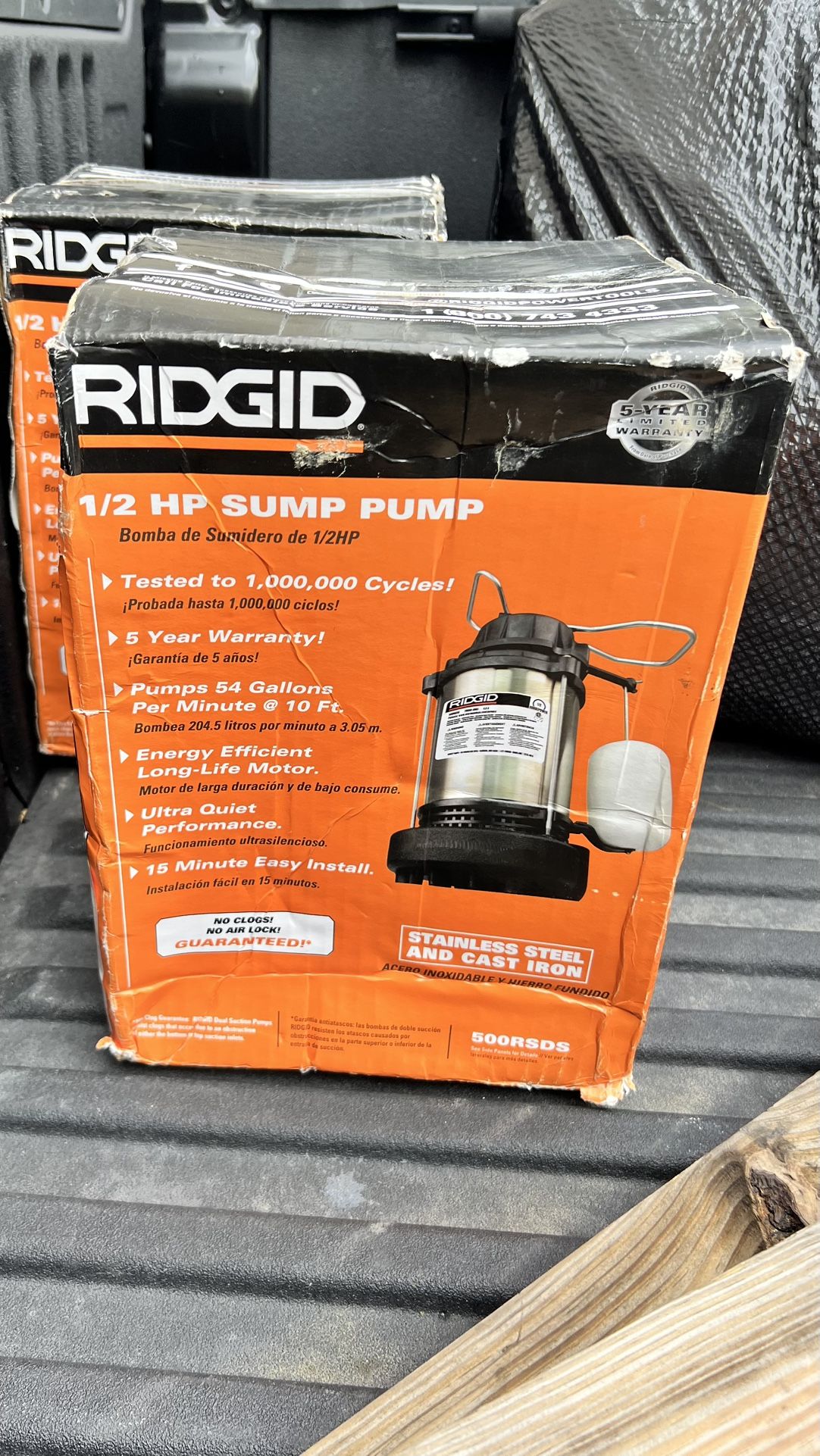 Sump Pumps 1/2 HP Ridgid