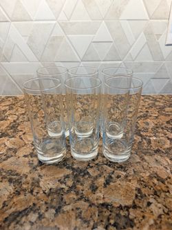 Crate & Barrel Collins Glasses, Set of 6