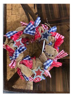 Patriotic Front Door Wreath 4 for $25