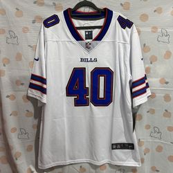 Buffalo Bills Von Miller 40 Nike Men's White NFL Player Game Jersey
