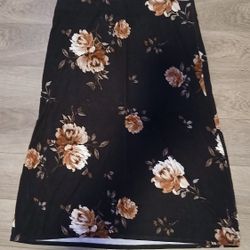 J. Jill Petite Floral Flare Skirt Size L