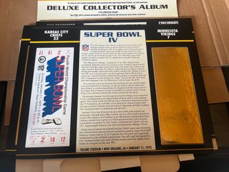 SUPER BOWL IV CHIEFS VS VIKINGS 22KY GOLD TICKET