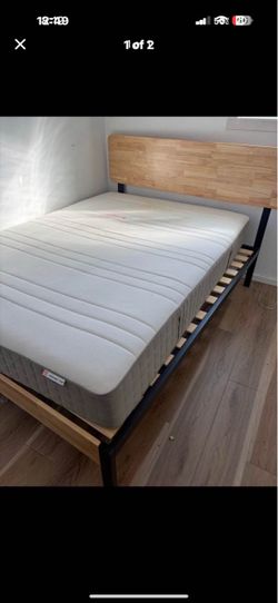 IKEA full bed frame /full mattress (like new)