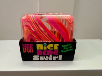 BRAND NEW IN BOX NeeDoh Rare Hard to Find Nice Berg Swirl XL Giant Nee Doh Squishy Swirl Cube Orange Pink Yellow