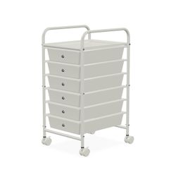 6-Tier Utility Cart with 6 Drawers, Rolling Utility Cart