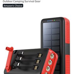 63200mAh solar battery bank, new