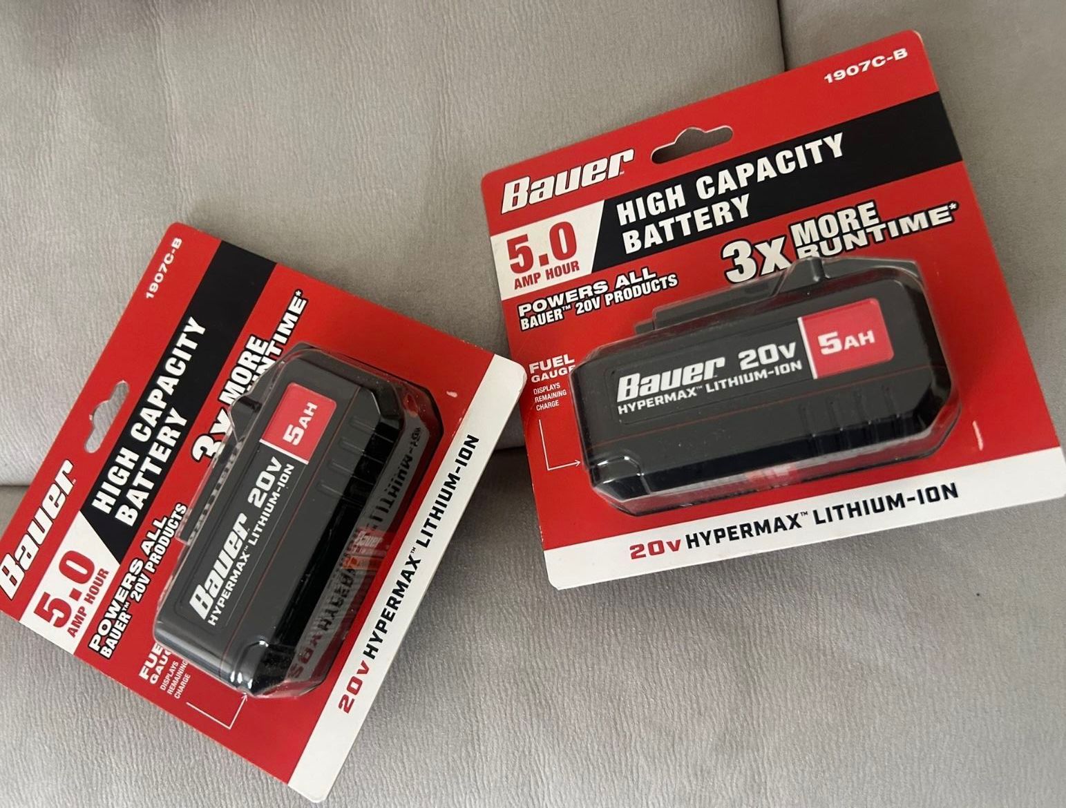 Bauer 20V 5 Amp Hour High Capacity Battery