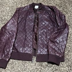 Halogen Genuine Leather Jacket 