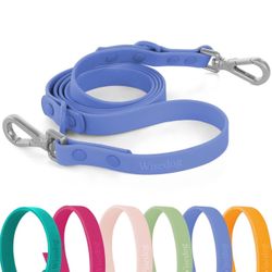 Wisedog Waterproof Standard Dog Leashes with 2 Hooks, 5 ft/ 6 ft Lengths, Adjustable for Traffic Control Safety, for Small, Medium & Large Dogs Walkin