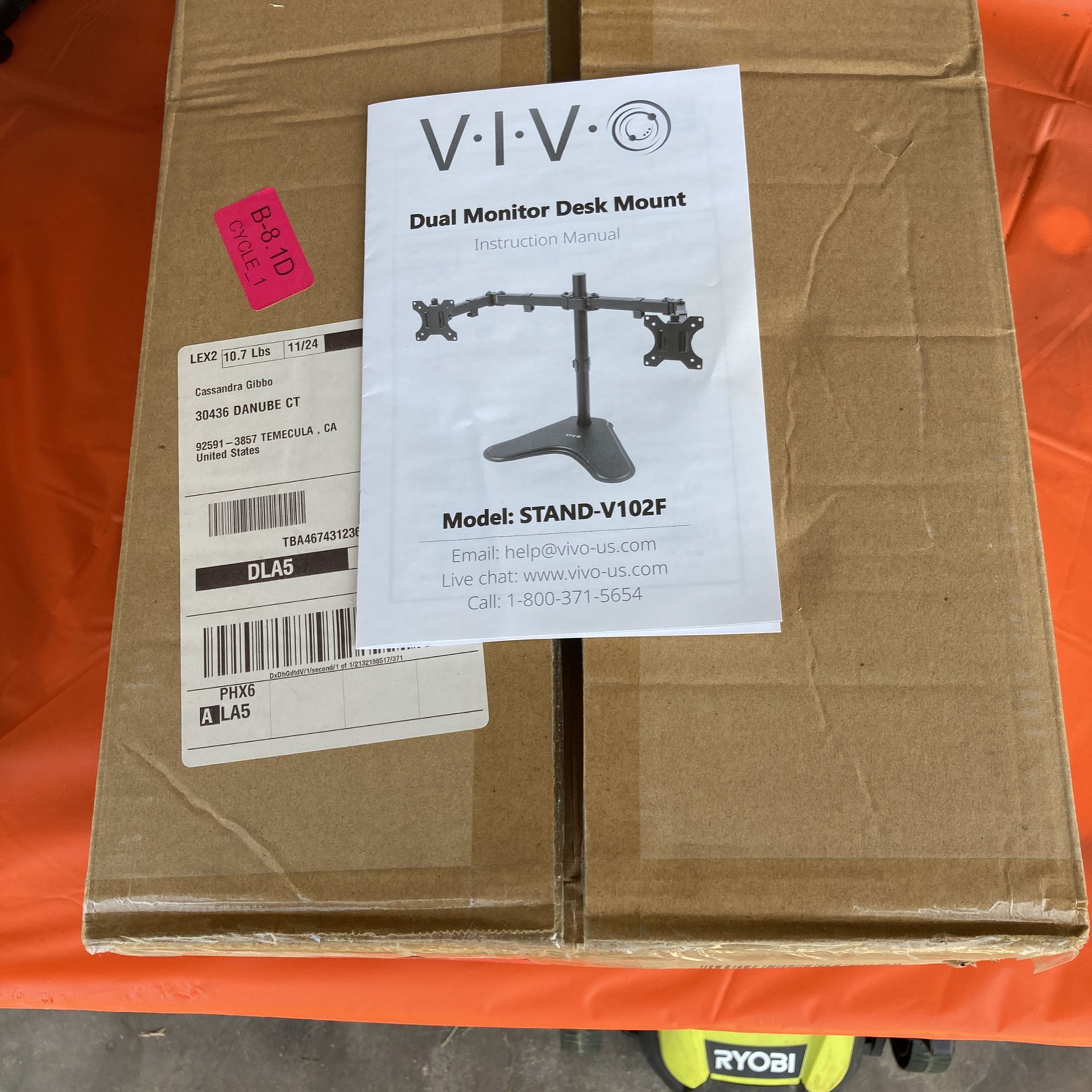 VIVO Dual Monitor Stand Black