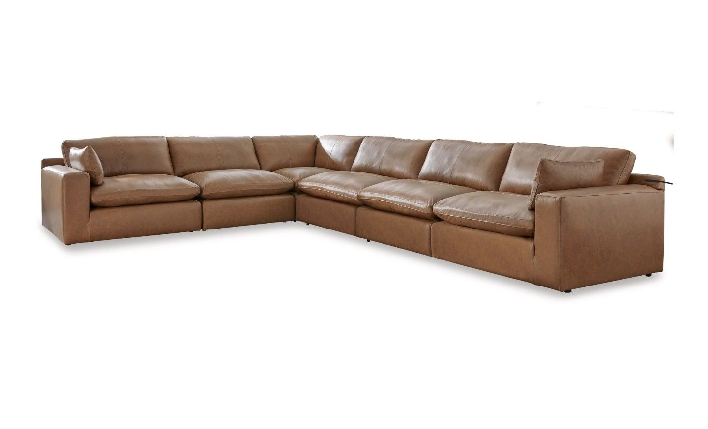 New 6 Piece Emilia Leather Sectional Sofa