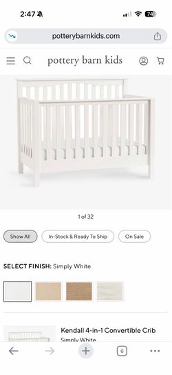 Pottery barn convertible crib